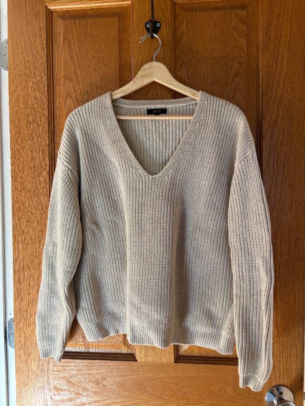 Quince 100% cotton M Oversize v neck sweater